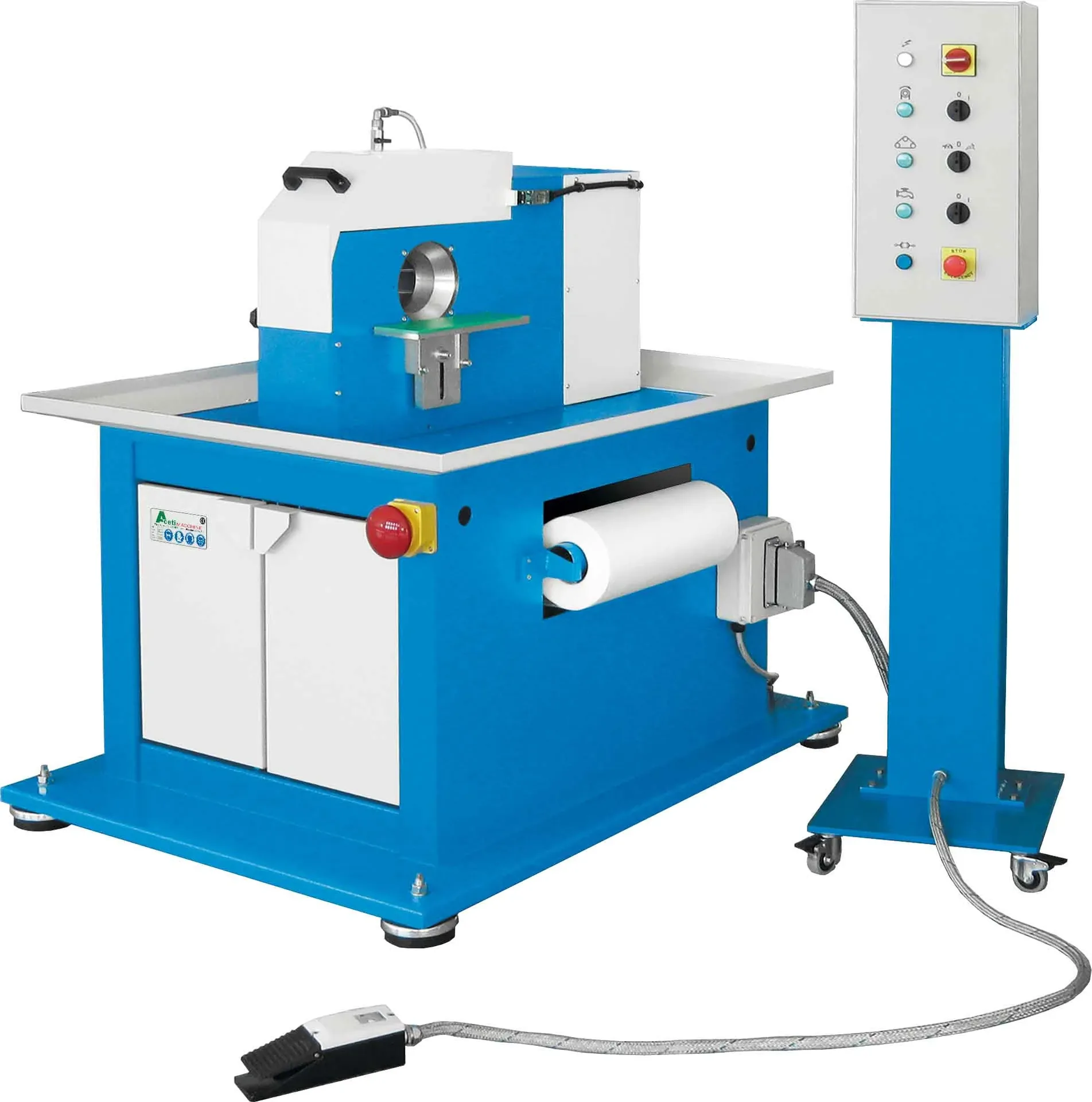 Aceti ART.160 planetary belt polishing machine for bent and straight tubes