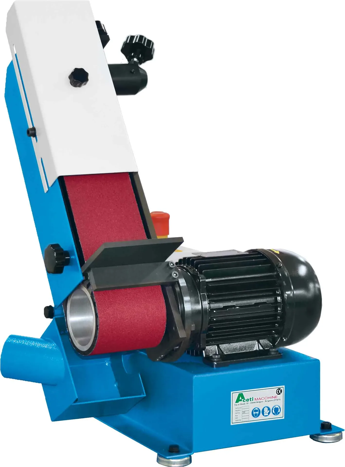 Aceti ART.22 swing-belt bench grinder with 100 x 1000 mm abrasive belt