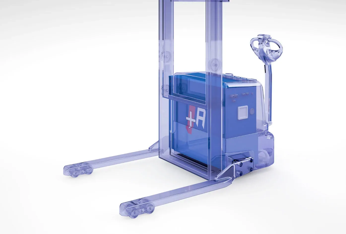 Electric stacker with an Aliant lithium battery pack
