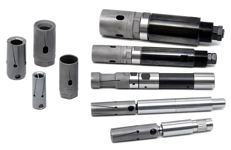 CHIA-MO bar feeder collets and revolving ends for lathes