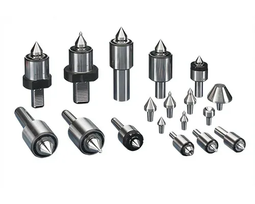 CHIA-MO revolving live centers with interchangeable tips for lathes