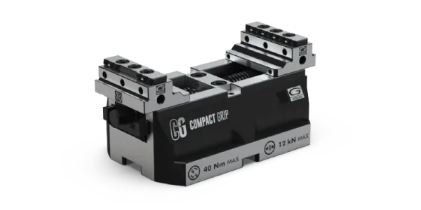 Gerardi CompactGrip self-centering vise with GRIP jaw inserts