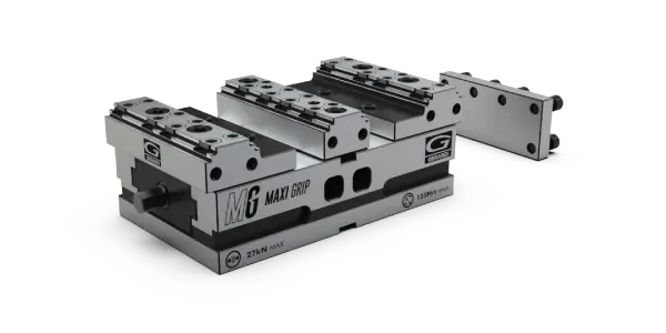 Gerardi MaxiGrip vise set up for double clamping