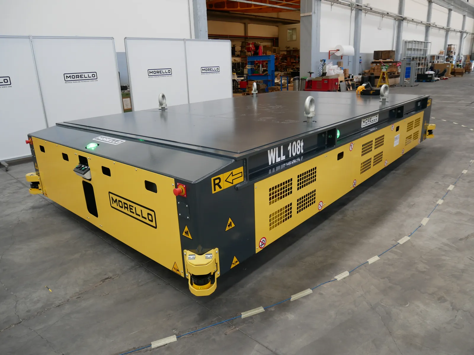 Low-profile Morello AGV with 108 t capacity and flat deck