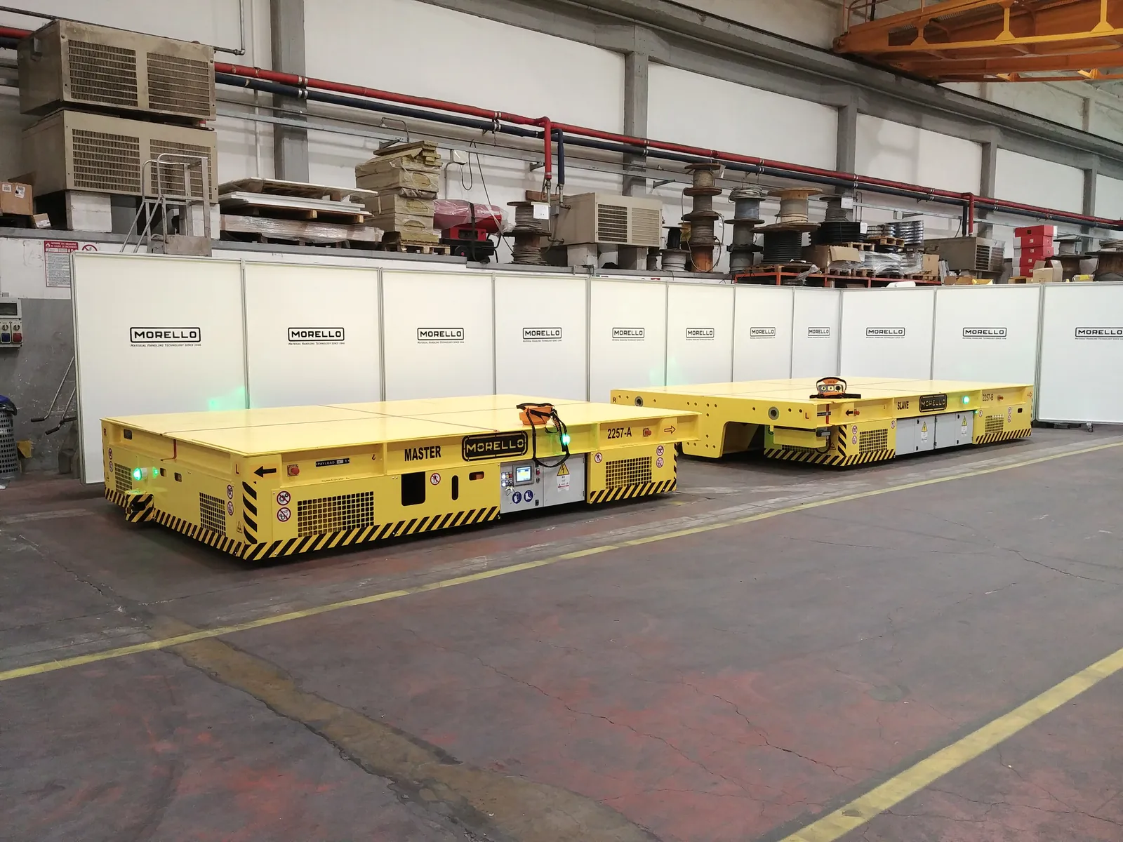 Two Morello OMNI carts for synchronized handling