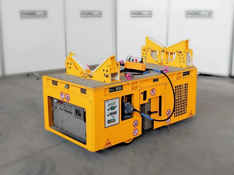 Morello 5 t Ex-rated battery flatbed cart with ±90° steering and V-block load supports