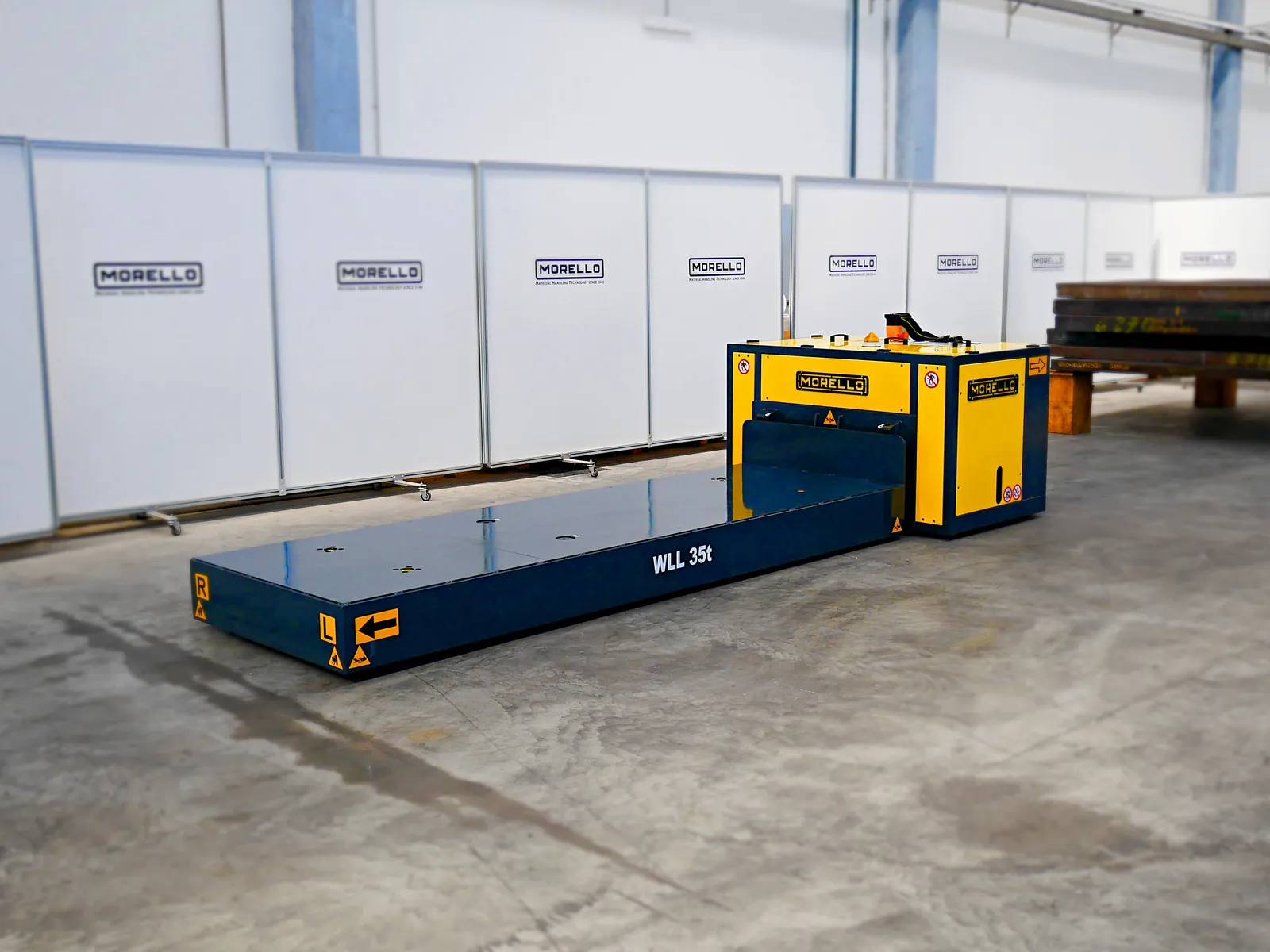 Morello steering ±90° low platform cart, 35 t capacity