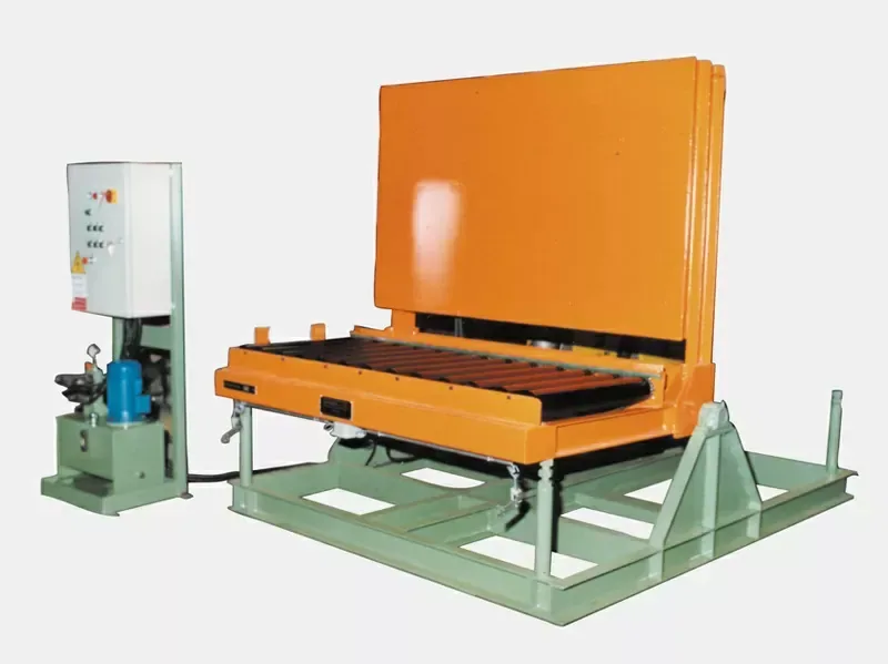 Morello 1,200 kg electrohydraulic upender with roller deck and hydraulic power unit