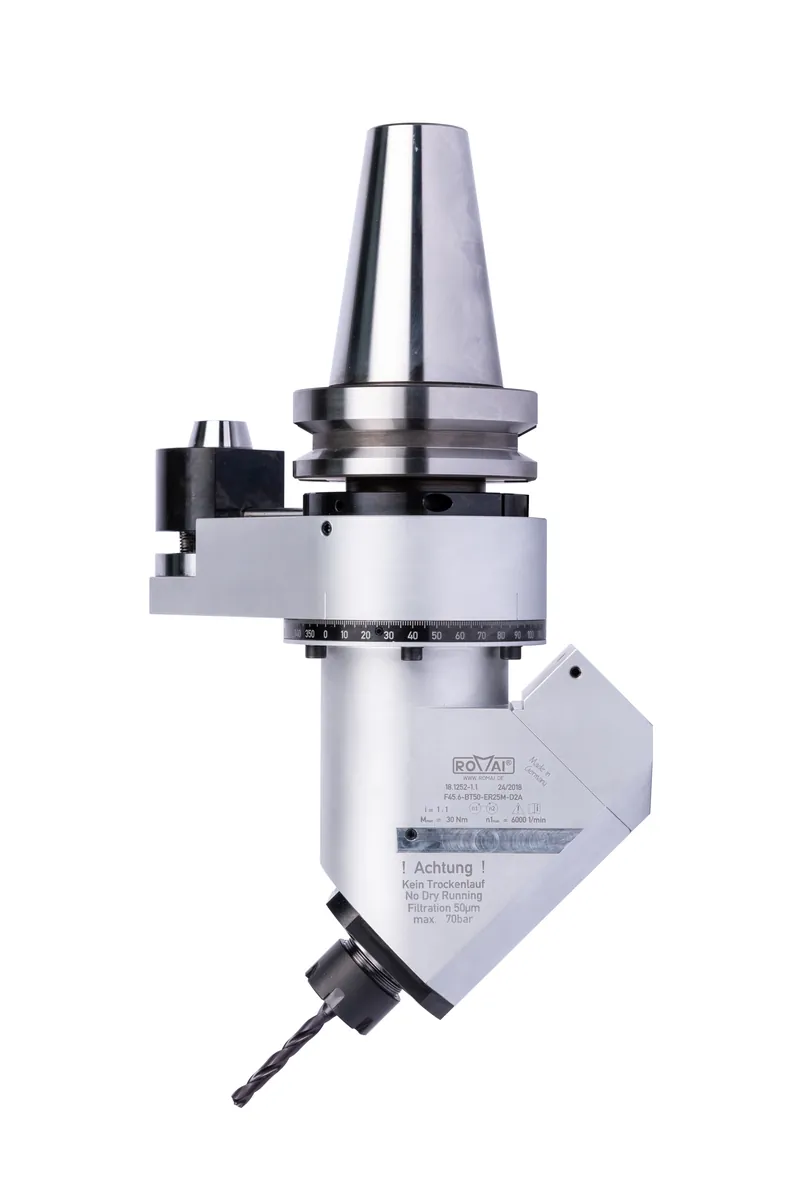 ROMAI angle head with inclined output spindle